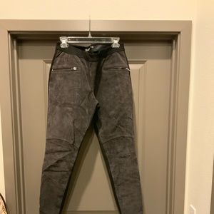 BlankNYC suede front legging